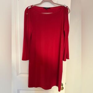 Chico's Vibrant Red Long Sleeve Dress